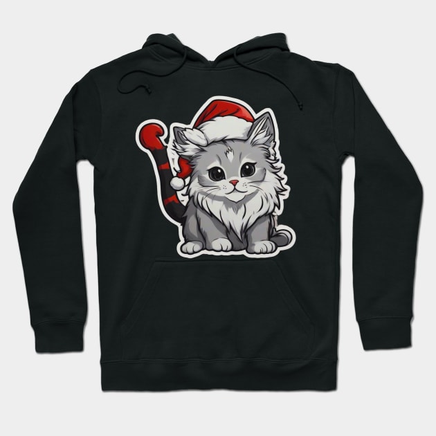 Santa cat Hoodie by Strange-desigN